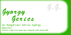 gyorgy gerics business card